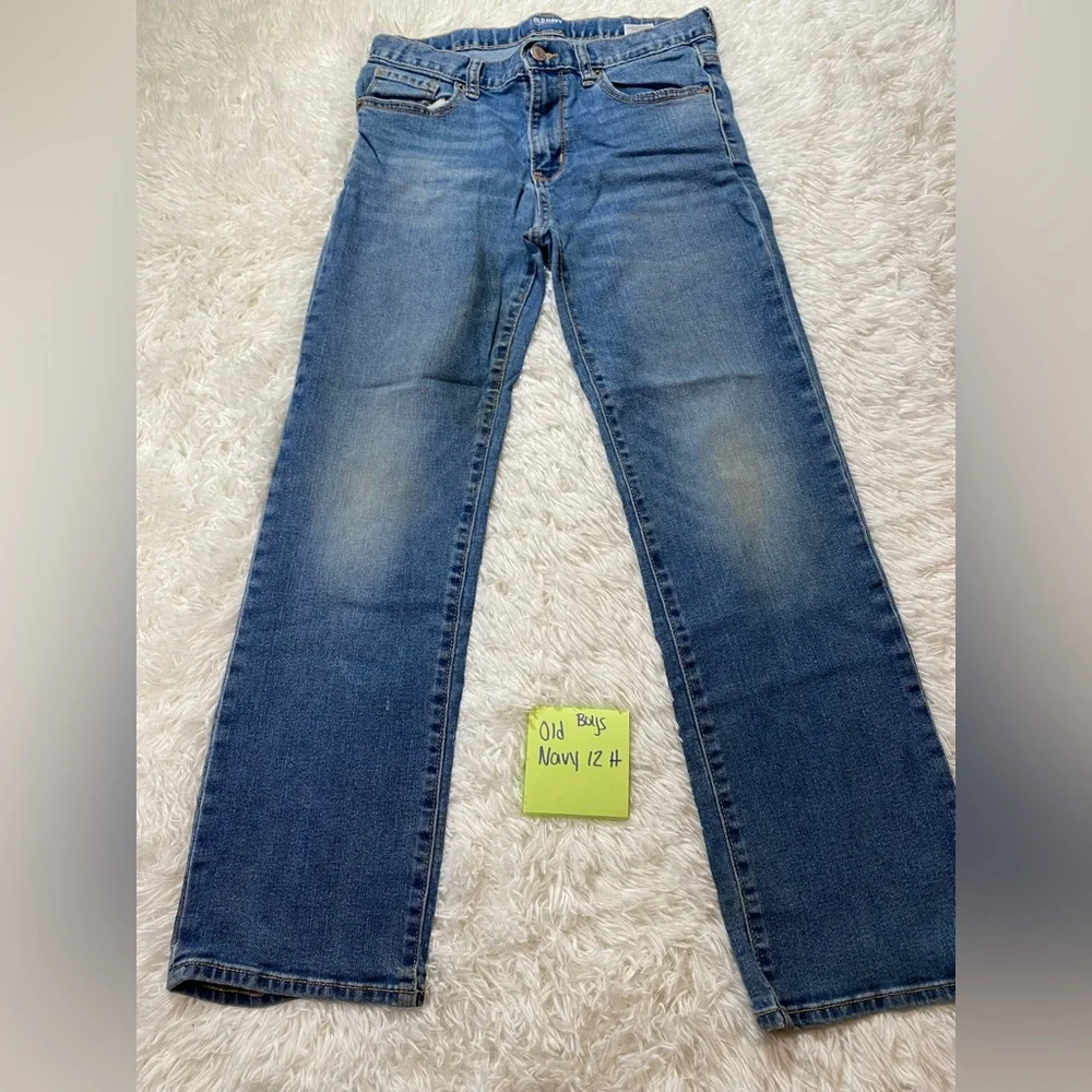 Old Navy Jeans Bigger Boys Husky Jeans Straight style size 12 H adjustable waist